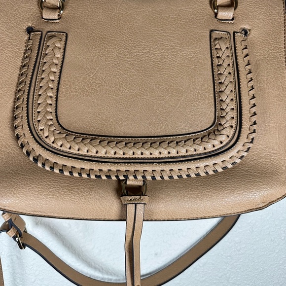 Sole Society Crossbody Handbag Light Brown Faux Leather Purse - Picture 7 of 7